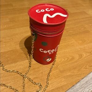 Red Coco Chain Crossbody Bag